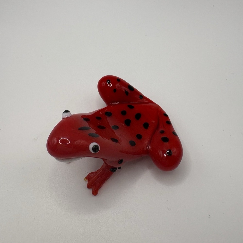 Vintage Hand Blown Art Glass Frog Figurines Lot of 5 Colorful Murano Style - Picture 5 of 13